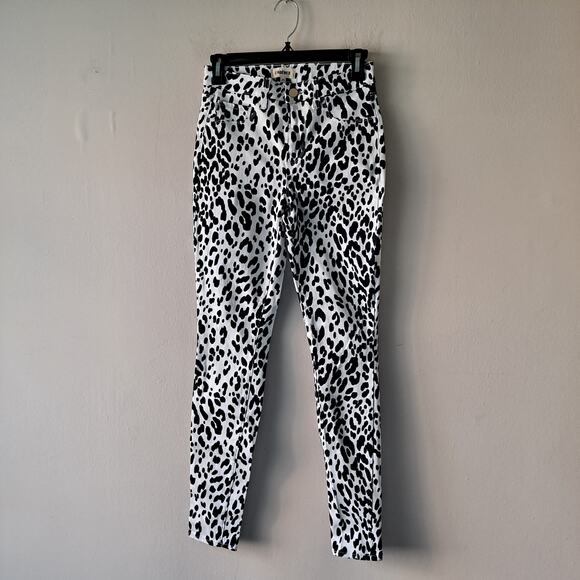 L'Agence Marguerite Genoa Print Stretch Jeans Pant in White & Black - Size 25 - Picture 5 of 11